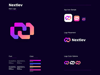 Nextlev Logo - Modern N Letter Logo Design - Brand Identity