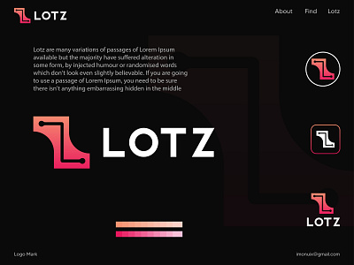 Lotz Logo Design for Technology app logo brand brand identity branding design illustration l letter logo letter logo logo logo design logo designer logotype metaverse modern logo modern z letter logo nft software symbol tech logo technology