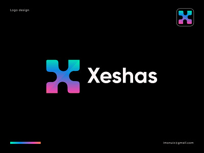 Xeshas Logo - Modern X Letter Logo - X Logo - H Logo