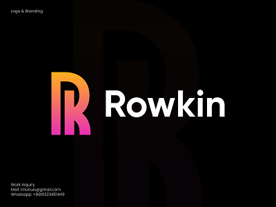 Modern Rk Letter Logo - K+R Monogram