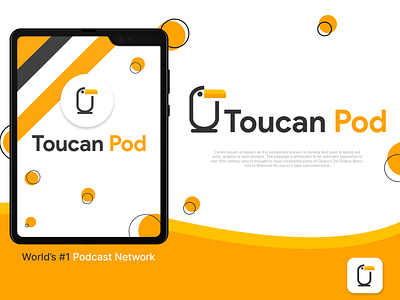 Toucan Pod | Logo Design Concept branding creative design creative logo design flat logo minimal minimalist logo