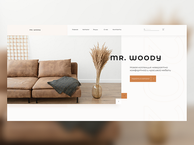 Main screen concept of furniture site