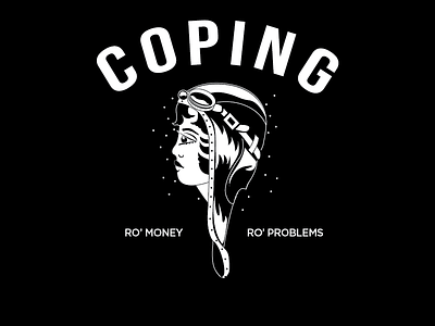 First Shot: Coping | Ro' Money Ro' Problems american traditional black and white debut first shot flashart illustration