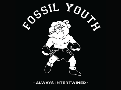 Fossil Youth - Always Intertwined american traditional black and white flash art illustration