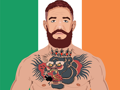 Conor McGregor branding clean connor design illustration mcgregor minimal portrait illustration typography