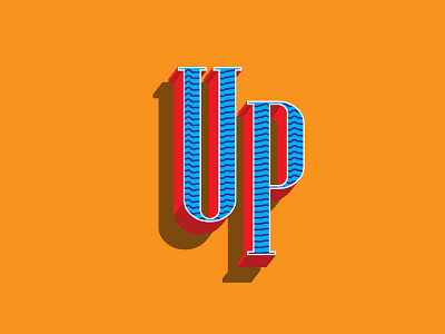 UP design illustration letter typography vector