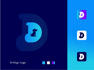 D letter Dog Logo