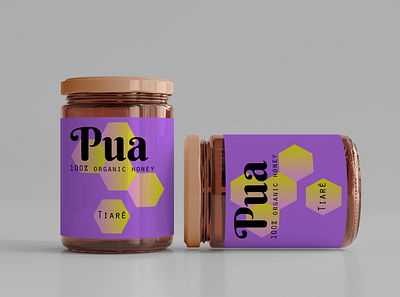 Pua Exotic Honey Manufacturer Tiare branding graphic design logo