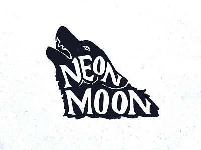 Neon Moon branding design howl illustration logo moon music venue neon ugly vector wolf