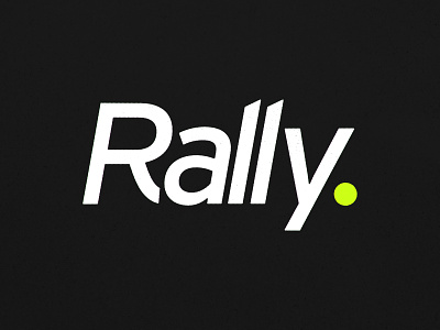 Rally. ball branding design equipment gear logo product rally sport sports tennis typography