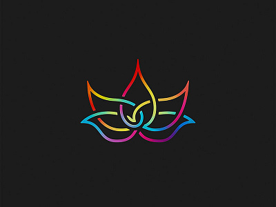 Yoga For Alex Logo gradient logo lotus yoga