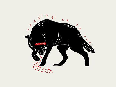 In Wolf’s Clothing art blood illustration imposter symbol wolf