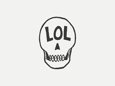 Laughing At Death black and white icon illustration lol sketch skull stoic stoicism