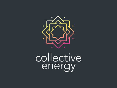 Collective Energy branding design energy icon infinity logo mandala typography vector yoga