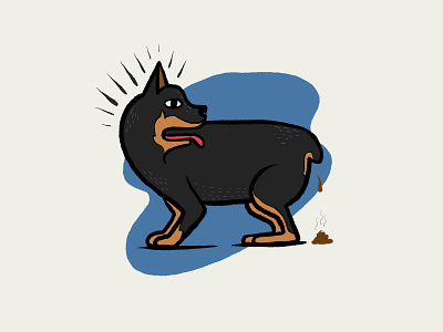 Swayze Scared Shitless design dog doggy drawing illustration poop puppy