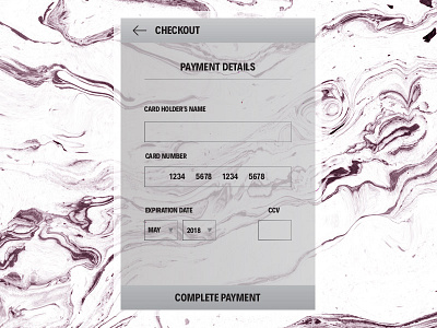 Creditcard Form 002 dailyui design iphone signupscreen ui ux