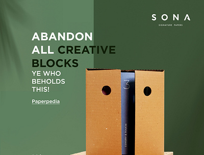 Abandon all creative blocks. design finepapers graphicdesigner packaging papers sonapapers