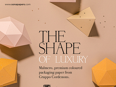 Malmero, premium coloured packaging paper. grpahic designer