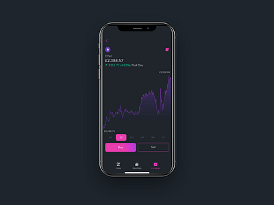 Ether Exchange Screen banking fintech ui