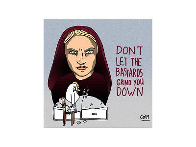 The Handmaid's Tale draw hen illustration maauie offred photoshop portrait selfportrait