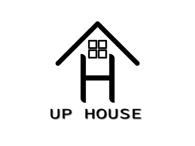 UP HOUSE design flat house house illustration house logo illustration illustrator logo minimal typography vector