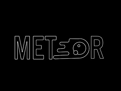 METEOR design flat illustrator logonegativespace negativespace simplelogo vector