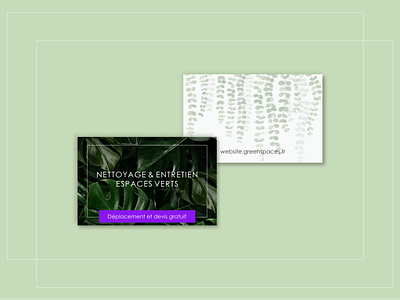 Outdoor cleaning company business card branding business card design graphic design nature plants