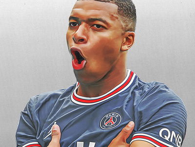 Kylian Mbappe, Paris SG graphic design