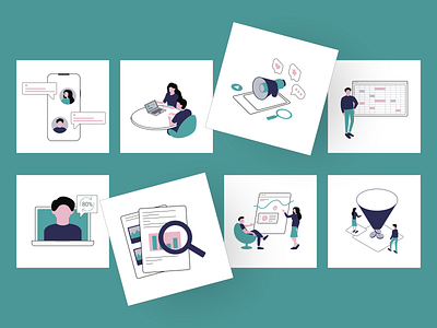 Illustrations for a Swedish company design illustration ui