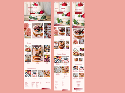Website for a pastry shop