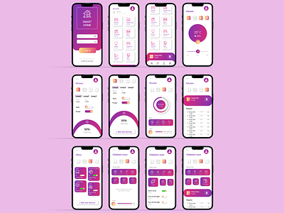 "Smart Home" mobile app app appdesign design graphic design mobilleapp startup ui