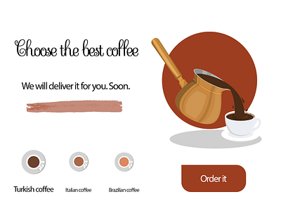 Landing Page - Coffee Chooser coffe coffee cup coffeeshop dailyui dailyuichallenge landingpage ui web