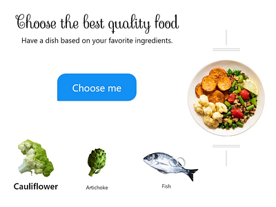 Landing Page - Fresh food Chooser app dishes food food app food shop landingpage ui ux