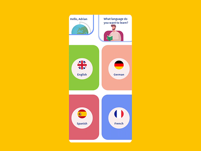 Language App animation app branding dailyuichallenge design illustration language language app language learning language school logo study translation ui ux vector