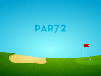 Par 72 golf illustration par retro