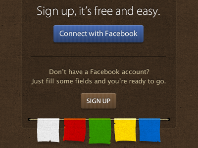 Nepal UI sign up ui button nepal flags adobe fireworks