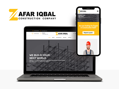 Website & SEO (Zafar Iqbal Construction) design graphic design web website