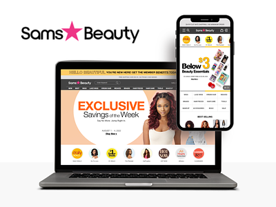 Website & SEO (Sams Beauty) design web website