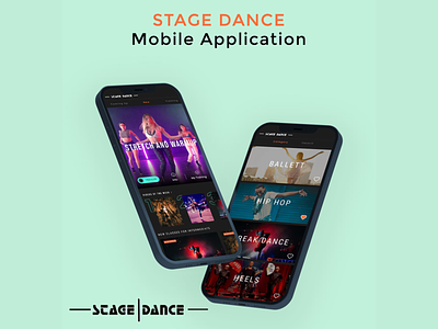 Mobile App, UI/UX & Support (Stage Dance) design illustration logo ui ux vector