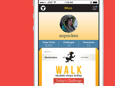 Mootivate New York Profile alyssa ricken app interaction mobile motivation ui