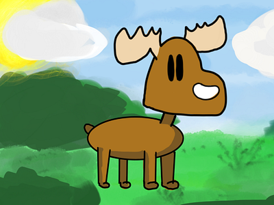 Moose Field....idk.... asher animates drawing illustration moose