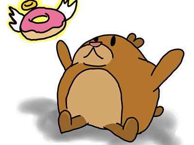 Blubber Bear and the Angle Donut asher asher animates blubber bear blubber bear drawing holy donut holy donut illistration