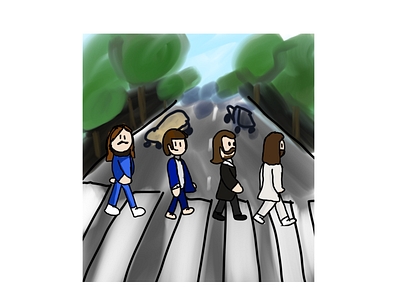 The Beatles Abbey Road Album Coer album asher asher animates drawing illustration the beatles