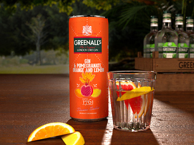 Greenall's Gin 3d alcohol beverage brand can event experiential food gin graphic illustration interior packaging
