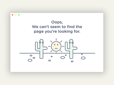 404 Page 404 cactus desert design error
