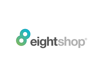 Eightshop Logo blue eight gradient green helvetica logo shop stepan