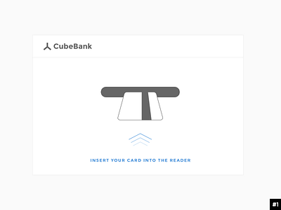 CubeBank #1 bank cube minimal modern neat simple ui ux white