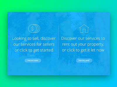 Real Estate Banner banner blue flat gradient green icons line minimal simple ui ux web