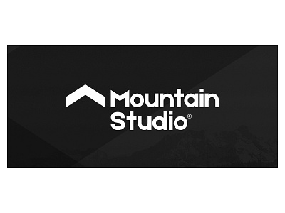 Studio Mountain black clean identity logo minimal modern neat simple studio white