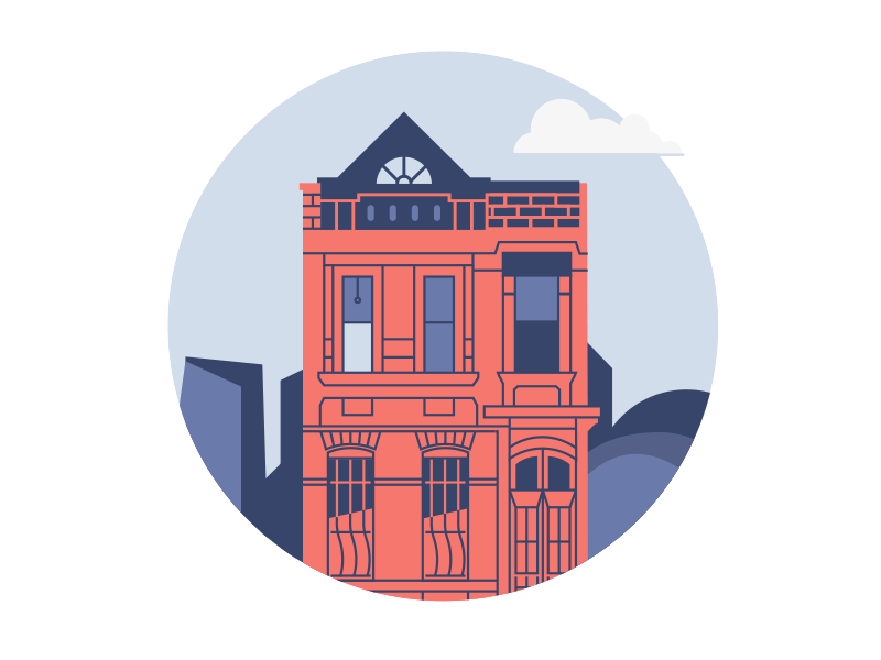 Townhouse Illustration by Compass on Dribbble